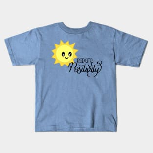 Radiate Positivity Sunny Positive Vibes in Blue Kids T-Shirt